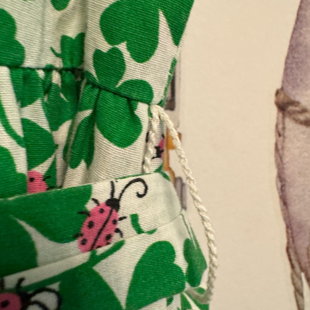 Vintage shamrocks and ladybugs dress Serbin by Muriel Ryan small - Picture 8 of 15